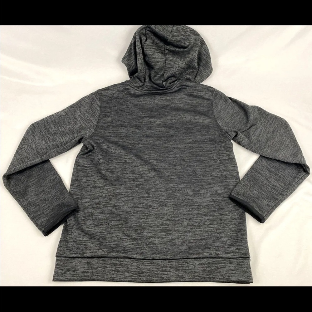 Boys Under Armour Full Zip Hoodie Jacket Sz YLG Loose Gray Coldgear - Picture 5 of 5